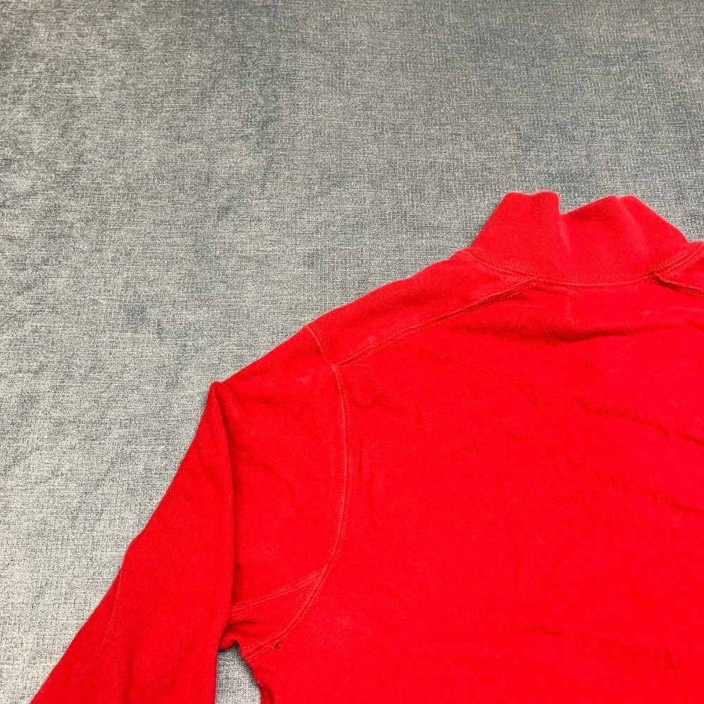 Polo by Ralph Lauren Sweater Mens Large Red Cotton Pony Logo Mock Neck Winter